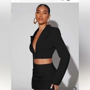 Zara? Black Cropped Blazer Jacket